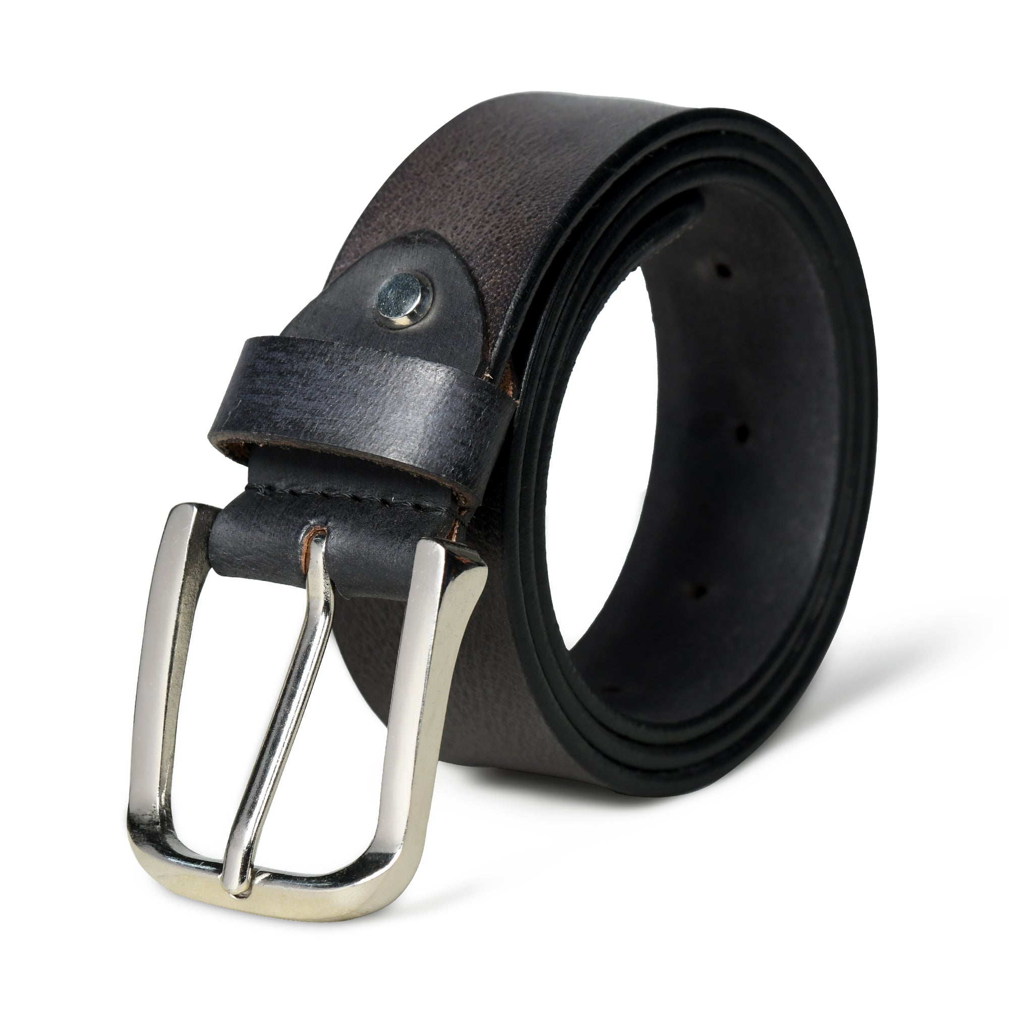 Formal Black Leather Belt for Men