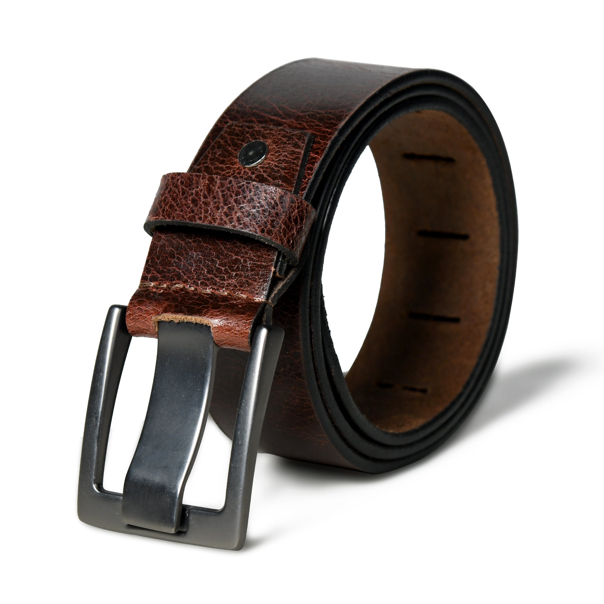 Timberline Dark Brown Leather Belt