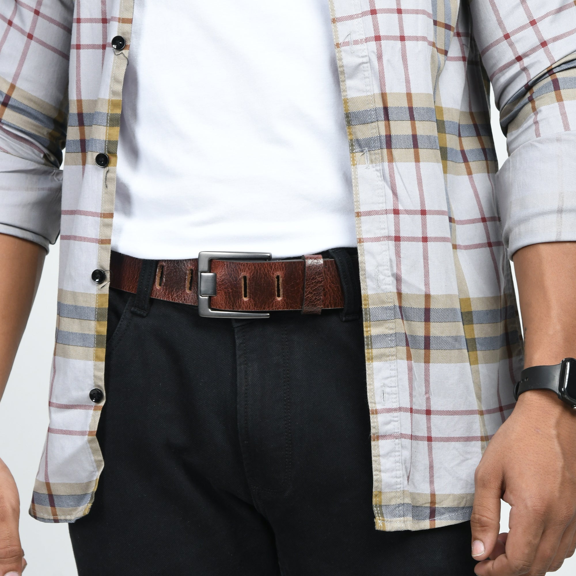 Timberline Dark Brown Leather Belt