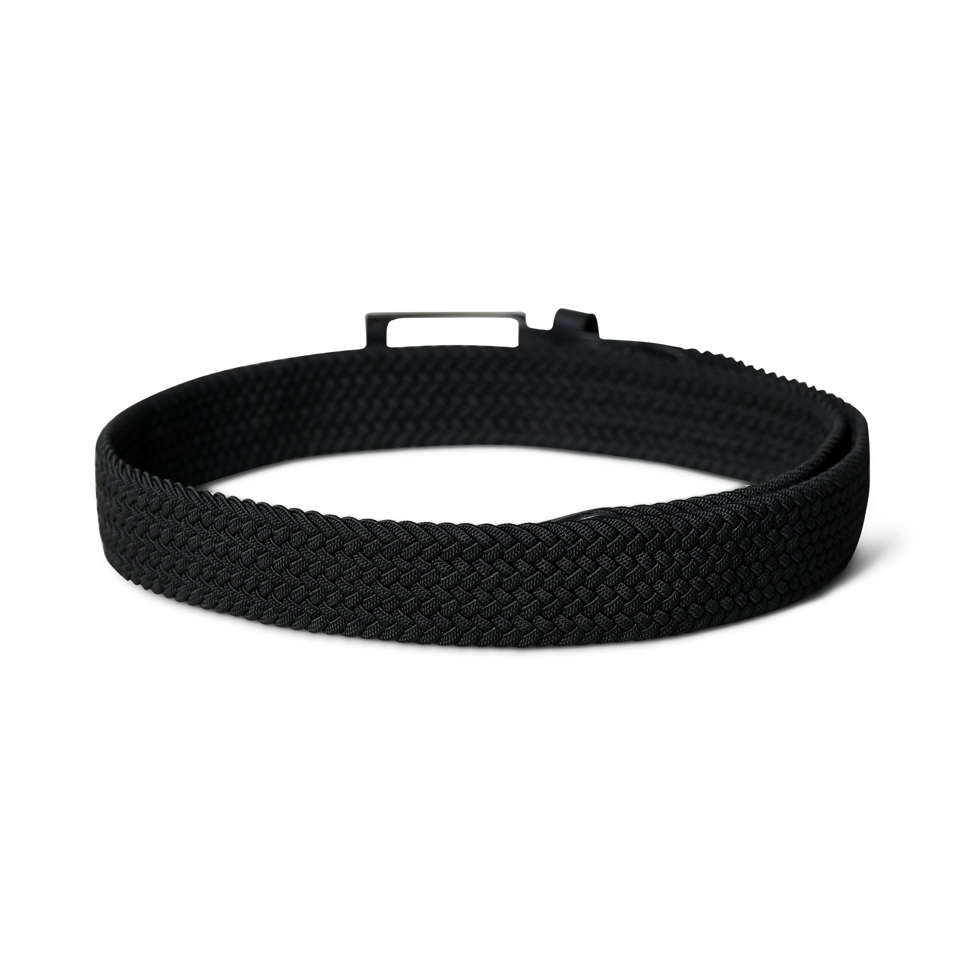 Braided Black Canvas Belt