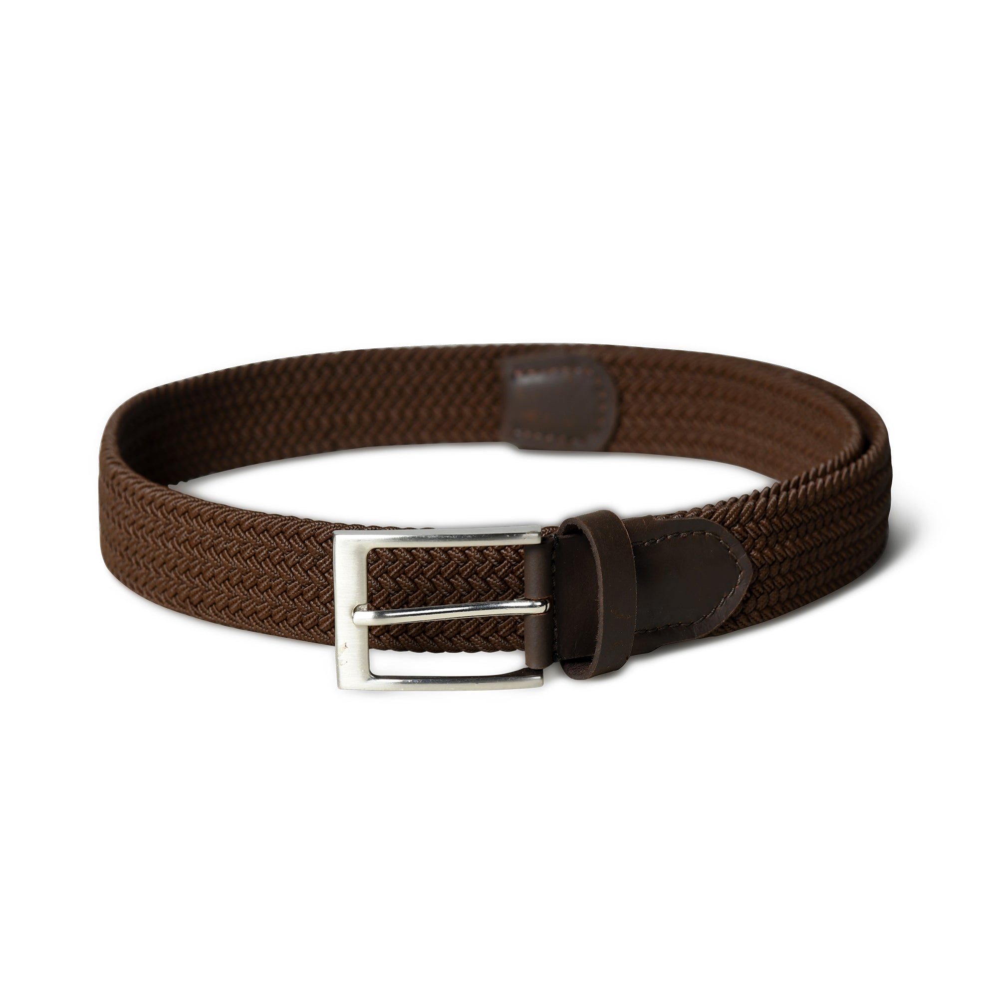 Braided Brown Canvas Belt