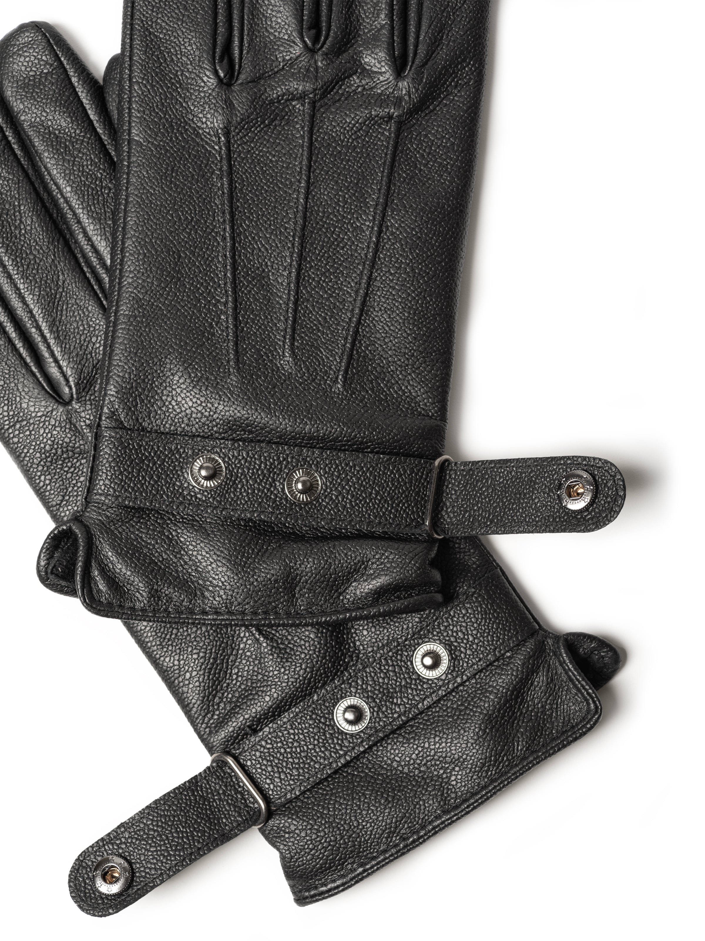 Bikers Leather Gloves - Touch Button