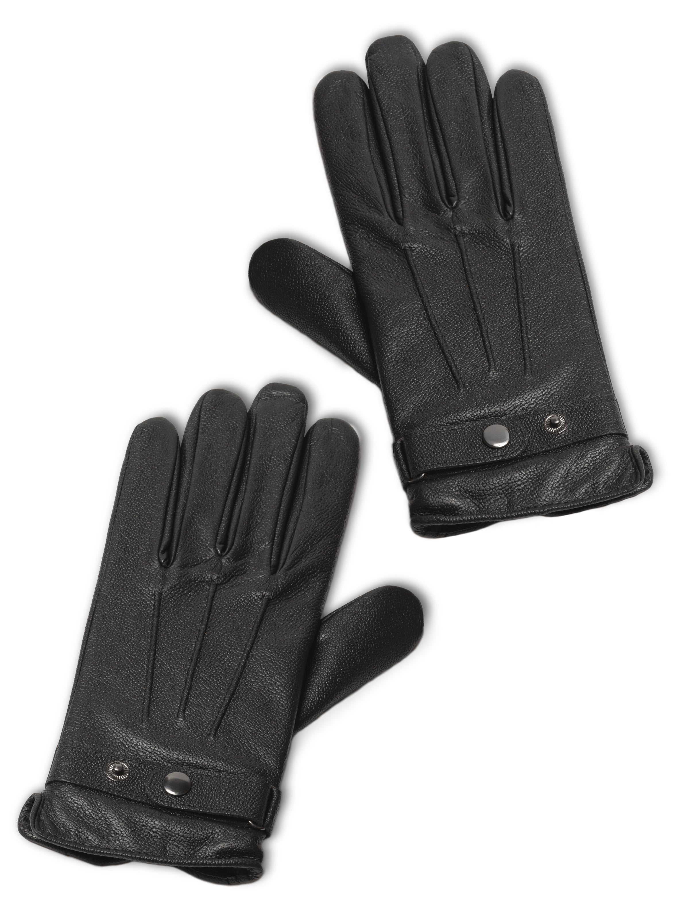 Bikers Leather Gloves - Touch Button